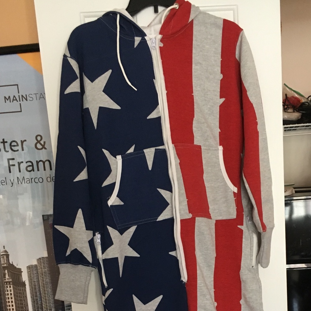 American Flag Onesie Size Medium